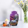 Casketique Unicorn Cremation Urns for Adult Ashes Women Set of 1 Large & 1 Keepsake - Purple Memorial Burial Urns for Adult Male Set of 2 - Pink Flower Funeral Urn for Ashes - 10 & 3 Inch Combo view 4