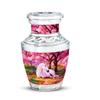 Casketique Unicorn Tiny Funeral Urn for Ashes for Women - Mini Pink Burial Urns for Adult Male - Keepsake Cherry Blossom Cremation Urn - Small Memorial Human Urns for Ashes Adult Female - 3 Inch view 1