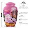 Casketique Unicorn Cremation Urn for Ashes for Women Set of 2 - Pink Funeral Urn for Human Ashes Adult Male Set of 1 Large & 1 Keepsake - Cherry Blossom Memorial Urns for Adult Male -10 & 3 Inch Combo view 2