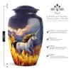 Casketique Unicorn Burial Urn for Ashes Adult Male - Blue Urns for Human Ashes Adult Female 1 Large 4 Keepsake - Yellow Cremation Urn - Funeral Gift - 10 & 3 Inch view 3