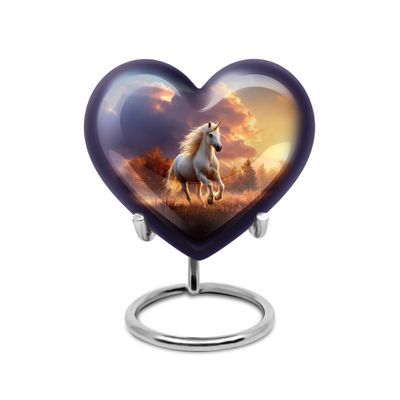 Casketique Unicorn Keepsake Memorial Urns for Adult Male - Mini Blue Burial Urn for Ashes for Women - Tiny Sunset Cremation Urn for Mom & Dad - Funeral Urns for Human Ashes - 3 Inch