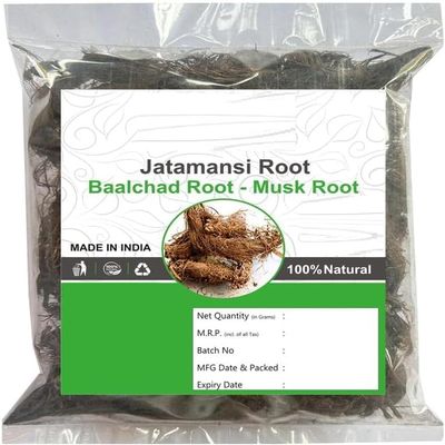 KP Herbal Fresh Jatamansi Root, 100g, Musk Root, Nardostachys Jatamansi, Baalchadd, Spikenard, Tapasvini, Nard Indian (Pack of 1 x 100g)