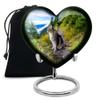 Casketique Cat Funeral Urn for Ashes for Women - Large Blue Memorial Urns for Adult Male - Wilderness Cremation Urn for Mother & Father - Burial Human Urns for Ashes Adult Female - 8 Inch view 1