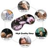 Light Blocking Bell Orchid Pattern Sleep Mask for Men and Women with Adjustable Elastic Strap Eye Mask for Side Sleepers view 4