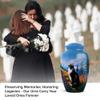Casketique Cat Cremation Urns for Adult Male - Large Blue Funeral Urn for Ashes for Women - Wilderness Burial Urn for Loss of Mom - Memorial Urns for Human Ashes - 10 Inch view 3