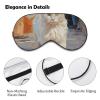 Light Blocking White Cat with Yellow Eyes Sleep Mask for Men and Women with Adjustable Elastic Strap Eye Mask for Side Sleepers view 3