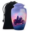 JAGLASH Motorcycle Urns for Loved Ones Ashes - Dad Urn for Cremation - Large Lilac Urn for Women Funeral - Memorial Urns for Men Burial - 10 Inch view 1