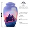 JAGLASH Motorcycle Urns for Loved Ones Ashes - Dad Urn for Cremation - Large Lilac Urn for Women Funeral - Memorial Urns for Men Burial - 10 Inch view 2