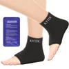 Ankle Ice Pack Wrap Reusable Gel Cold Compression Sleeve for Swelling, Sprained Ankle, Achilles Tendonitis & Plantar Fasciitis Relief Black (Pack of 2)Small/Medium view 1