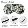 Light Blocking White Trees Camo Sleep Mask for Men and Women with Adjustable Elastic Strap Eye Mask for Side Sleepers view 3