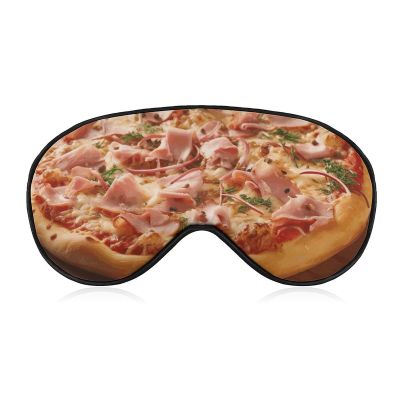 Light Blocking Pizza Made of Ham Sleep Mask for Men and Women with Adjustable Elastic Strap Eye Mask for Side Sleepers