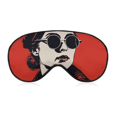 Light Blocking Girl Wearing Hat Sleep Mask for Men and Women with Adjustable Elastic Strap Eye Mask for Side Sleepers