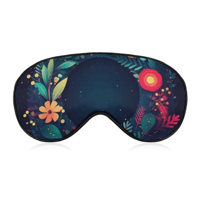 Light Blocking Happy New Year Garland Sleep Mask for Men and Women with Adjustable Elastic Strap Eye Mask for Side Sleepers