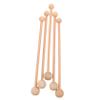 TEHAUX 5Pcs Portable Wooden Massage Hammer with Dual Ball Heads Handheld Body Massager for Back and Shoulder Relief Lightweight Design for Home Travel and Office Use view 1