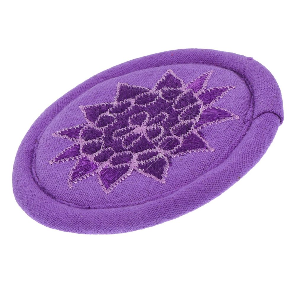 HEMOTON Handmade Nepalese Embroidery Singing Bowl Mat Decorative Cushion for Meditation Yoga Studio and Spiritual Practices Chakra Design
