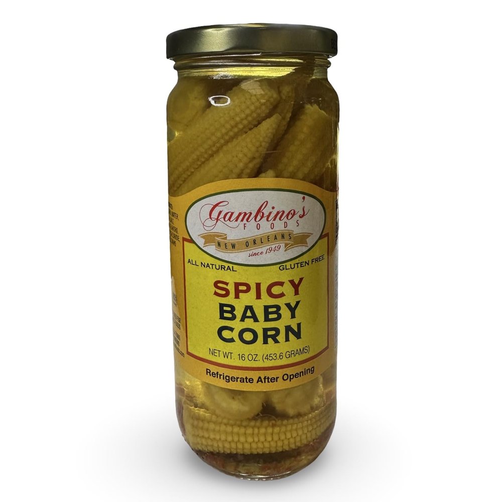 Gambinos Spicy Pickled Vegetables, 16 oz, 6 Per Case (Baby Corn)