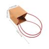 Abaodam 4pcs Floral Kraft Paper Flower Packaging Boxes Handles Bouquet Wrapping Box for Succulent Portable Flower Bouquet Containers view 2