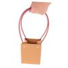 Abaodam 4pcs Floral Kraft Paper Flower Packaging Boxes Handles Bouquet Wrapping Box for Succulent Portable Flower Bouquet Containers view 4