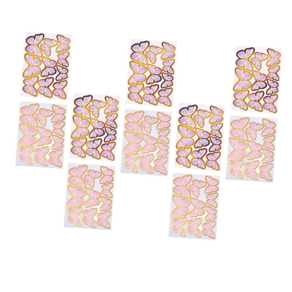 Ciieeo 66Pcs Butterfly Cake Insert Ornaments Creative Cake Decor for Birthdays Special Occasions Includes Glittered Butterflies for DIY Dessert Decorations