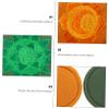 Toyvian 2Pcs Sound Bowl Mat Embroidery Cushions for Meditation Buddhist Rituals Unique Design for for Family Friends view 4