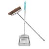 Zerodeko Stainless Steel Broom and Dustpan Set Extra Wide Deep Cleaning Shovel Long Handle for Household and Office Use Convenient Garbage Scoop for Efficient Room Cleaning view 1