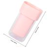 SHERCHPRY Travel Toothbrush Storage Box Compact and Portable Toothbrush Cup for Travel Camping and Business Trips Durable Design Simple and Practical Wash Gargle Cup Pink view 2