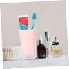 SHERCHPRY Travel Toothbrush Storage Box Compact and Portable Toothbrush Cup for Travel Camping and Business Trips Durable Design Simple and Practical Wash Gargle Cup Pink view 4