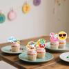 72Pcs Edible Summer Beach Pool Cupcake Toppers Wafer Paper Sun Flower Watermelon Water Gun Coconut Slippers Cupcake Picks Pool Party Birthday Tropical Luau Party Supplies view 3