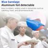 100 pcs of Blue Metal detectable Waterproof Bandage for Food Service | Non Adhesive Wound pad | 1" x 3" Suitable for Catering Emergency and Wound Care (1" x 3") view 2
