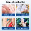 100 pcs of Blue Metal detectable Waterproof Bandage for Food Service | Non Adhesive Wound pad | 1" x 3" Suitable for Catering Emergency and Wound Care (1" x 3") view 4