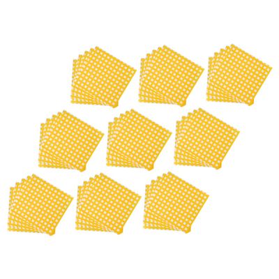 ABOOFAN 100pcs Yellow Checkered Sandwich Wrappers Greaseproof Oil-proof Paper Disposable Food Packing Paper for Picnics Parties and Takeout