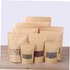 CIYODO 25pcs Food Grade Packing Bags with Window Zipper Self Sealing Pouches for Dried Food Tea Candy Snacks Stand Up Design view 2