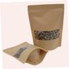 CIYODO 25pcs Food Grade Packing Bags with Window Zipper Self Sealing Pouches for Dried Food Tea Candy Snacks Stand Up Design view 4