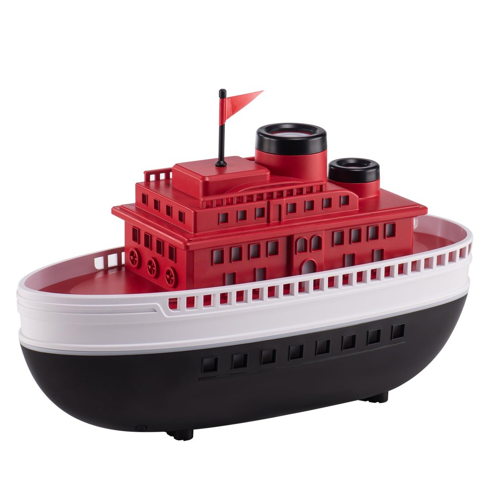 300ML Cartoon Modeling Ship Aroma Essential Oil Diffuser & Cool Mist Dual-Hole Boat Humidifier with 7-Color LED Night Lights | Ultrasonic Quiet | Auto Shut-Off | Home Office Nursery Decor Gift