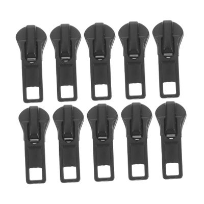 OSALADI 10pcs Heavy Duty Zipper Head Replacement Kit for Coats Jackets Pants and Luggage Universal Metal Zipper Pull Tabs for Easy Repair