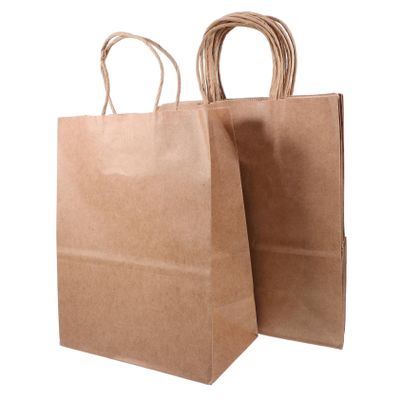 Veemoon 10pcs Kraft Paper Bag Handles for Recyclable Party Favor Bags Reusable Handles for Shopping and Takeout