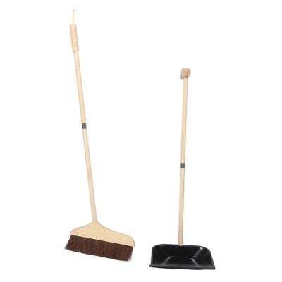 CHILDWEET Efficient Dust Removal Broom and Pan Set Soft Bristles Home Keeping Supplies
