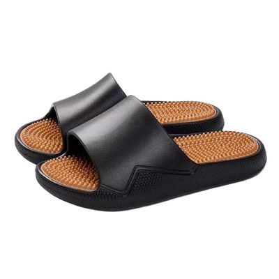 Acupressure Massage Slippers Plantar Fasciitis Pain Relief Foot Massager Shower Shoes Reflexology & Acupuncture Sandals For Men Helps Muscle Relaxation(Black,7.5/8)