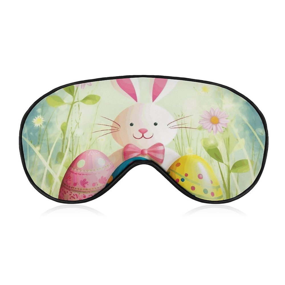 Sleep Mask for Sleeping with Adjustable Strap Sleep Mask for Side Sleeper Soft Spring Happy Easter Holiday Breathable Eye Cover for Night Sleep Work Nap