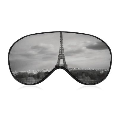 Sleep Mask for Sleeping with Adjustable Strap Sleep Mask for Side Sleeper Soft Eiffel Tower with Rose Breathable Eye Cover for Night Sleep Work Nap