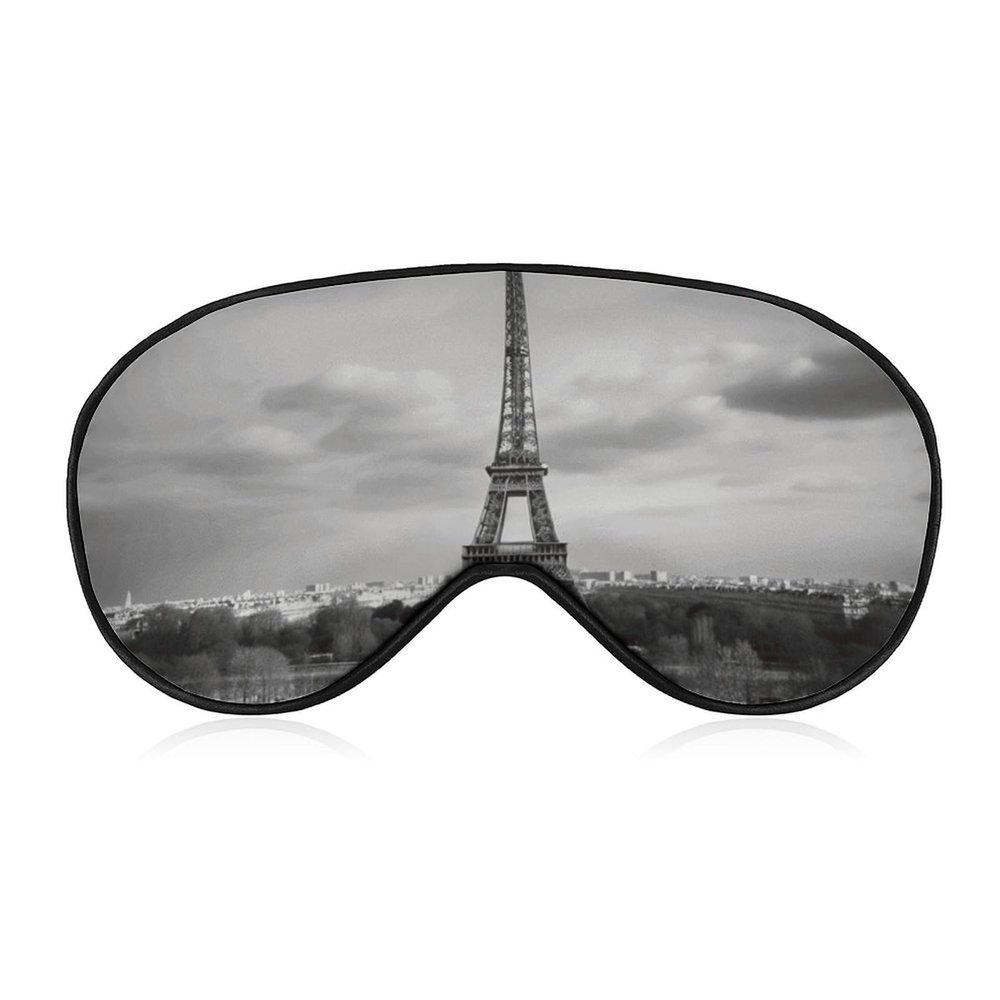 Sleep Mask for Sleeping with Adjustable Strap Sleep Mask for Side Sleeper Soft Eiffel Tower with Rose Breathable Eye Cover for Night Sleep Work Nap