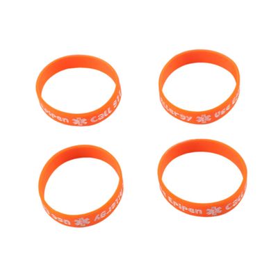 ADOCARN 4pcs Silicone Medical Alert Bracelets for Boy Girl Peanut Allergy Wristbands Durable PVC Hand Strap Comfortable Fit for Boy Girl Orange Color