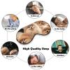 Sleep Mask for Sleeping with Adjustable Strap Sleep Mask for Side Sleeper Soft Pomeranians Puppies Breathable Eye Cover for Night Sleep Work Nap view 3
