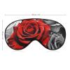 Sleep Mask for Sleeping with Adjustable Strap Sleep Mask for Side Sleeper Soft Black White and Red Roses Breathable Eye Cover for Night Sleep Work Nap view 2