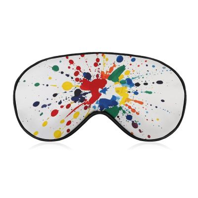 Sleep Mask for Sleeping with Adjustable Strap Sleep Mask for Side Sleeper Soft Paint Drops Splattered on A White Background Breathable Eye Cover for Night Sleep Work Nap