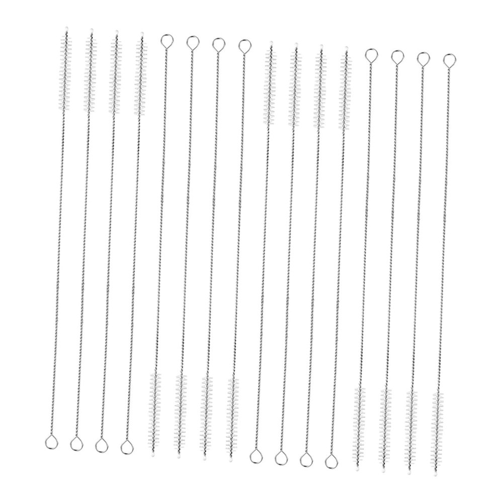 TOVINANNA 16pcs Straw Cleaning Brush Set Long Flexible Nylon Tube Cleaner for Stainless Steel Straws Dishwasher Safe for Kitchen Use and Lifestyle