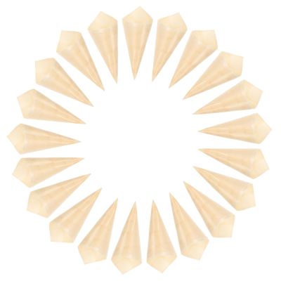 ELAYARD 50pcs Disposable Ice Cream Wood Cones Candy Packing Cones for Parties Weddings and Appetizers Safe Dessert Holders