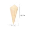 ELAYARD 50pcs Disposable Ice Cream Wood Cones Candy Packing Cones for Parties Weddings and Appetizers Safe Dessert Holders view 2