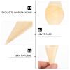 ELAYARD 50pcs Disposable Ice Cream Wood Cones Candy Packing Cones for Parties Weddings and Appetizers Safe Dessert Holders view 3