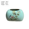 FYorbitH Tissue Box Cover Ceramic Tissue Box Blue for Hotel Living Room Desktop Vintage Napkin Box Pumping Paperchase Dispenser view 2